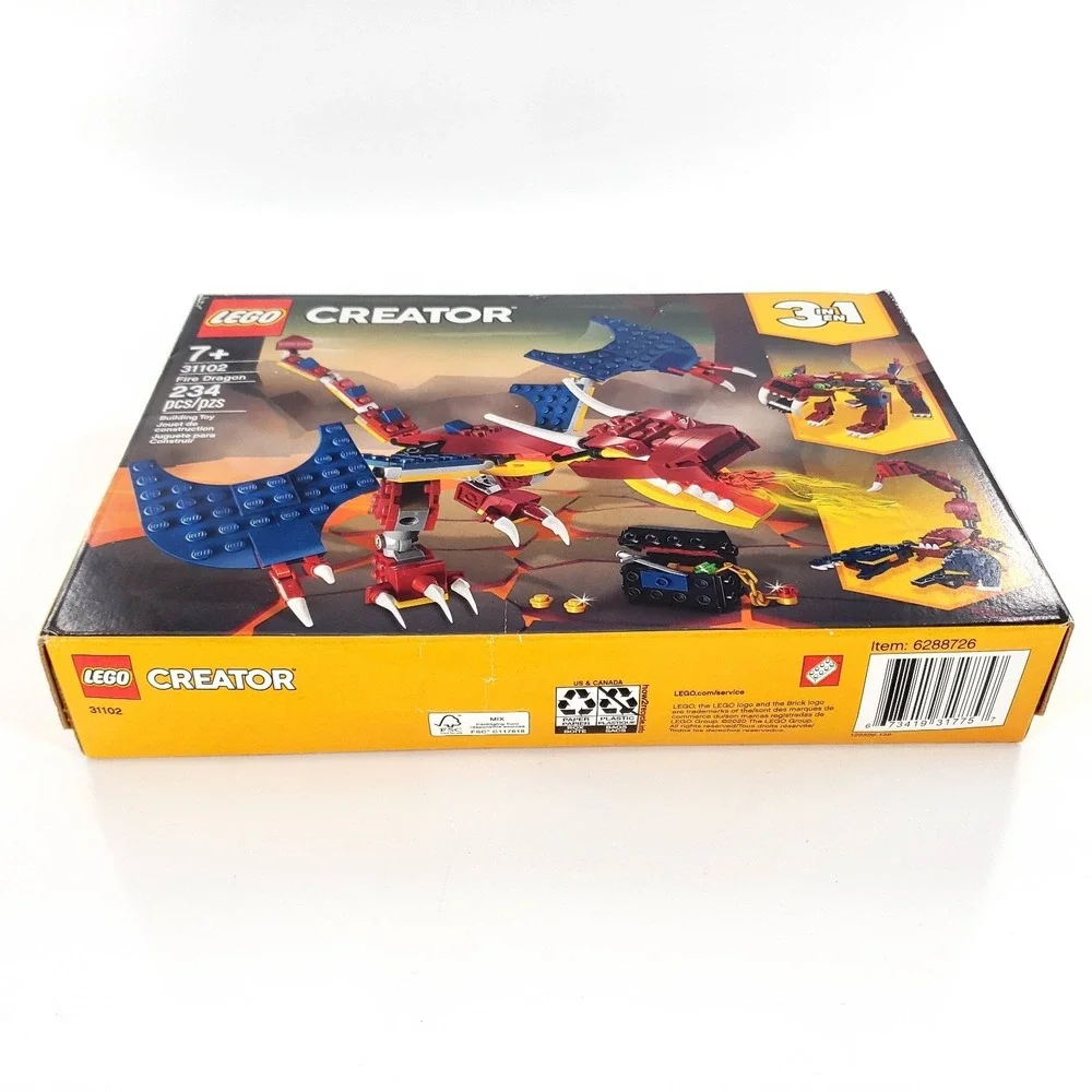 LEGO CREATOR: Fire Dragon (31102) Damaged Box Brand New Factory Sealed